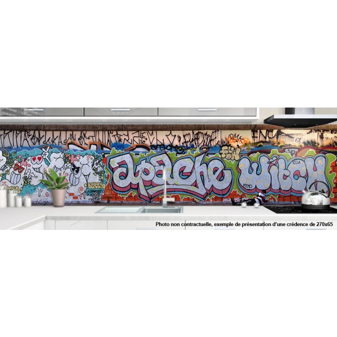 credence alu ou verre mur de berlin graffiti