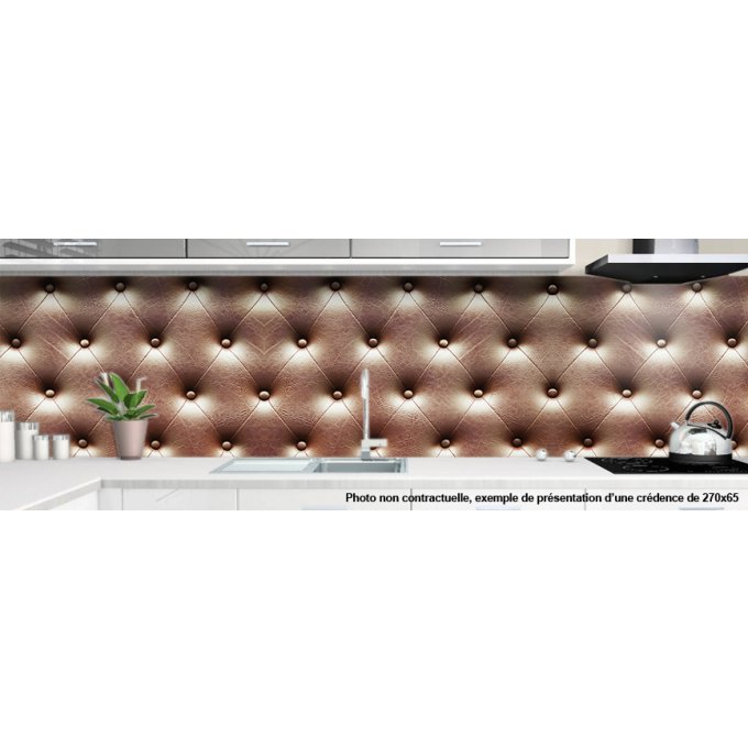 crédence design cuir chesterfield cuisine salle de bain